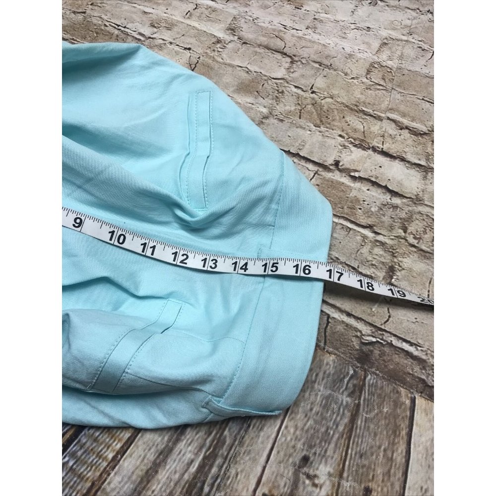 studio works capri pants classic fit no gap teal size 12 - Picture 7 of 9